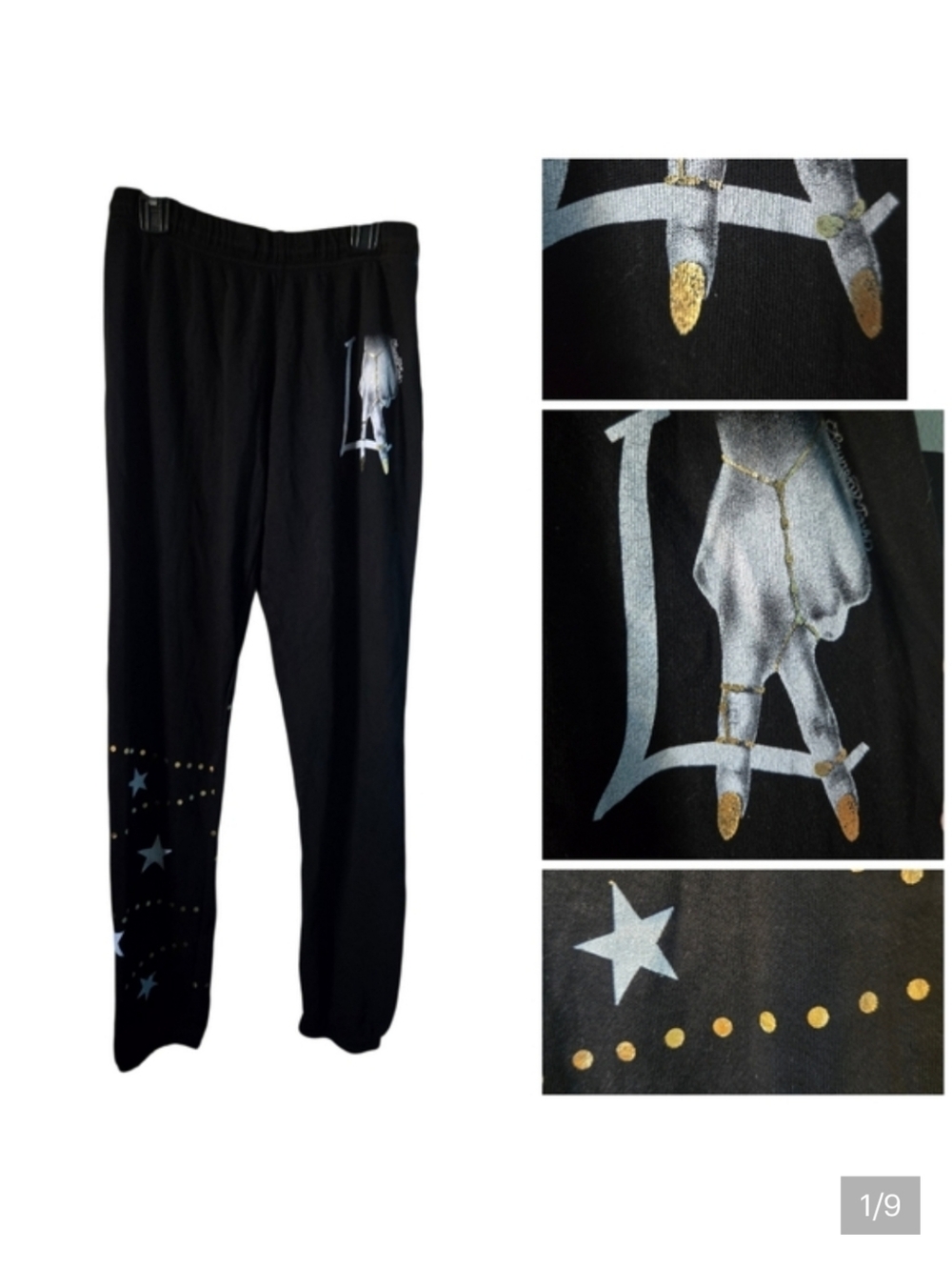 Lauren Moshi LA Peace Finger joggers